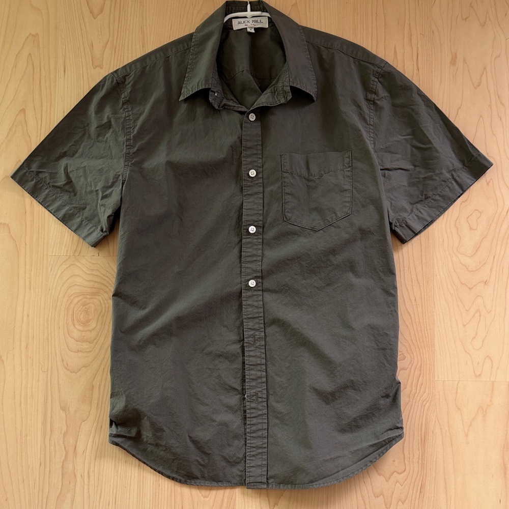 Alex Mill Olive Green Casual Button Down Shirt